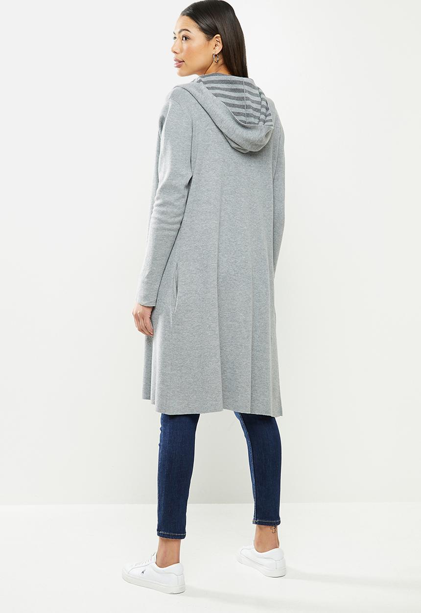 POLO - Delilah long sleeve lounge hoodie with stripe - grey 
