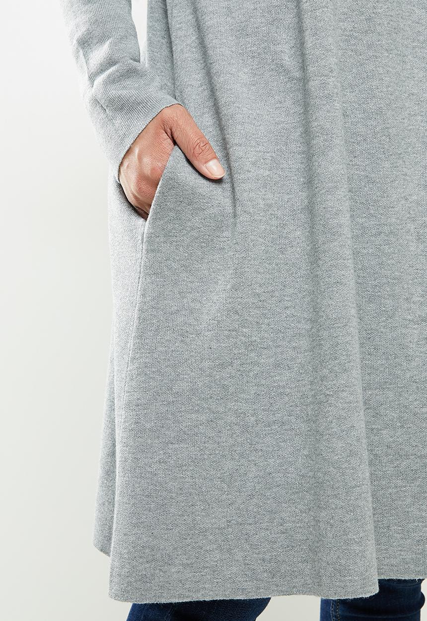 POLO - Delilah long sleeve lounge hoodie with stripe - grey 