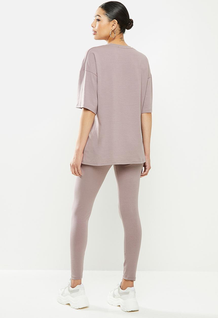 Missguided - Coord legging T-shirt set - brown