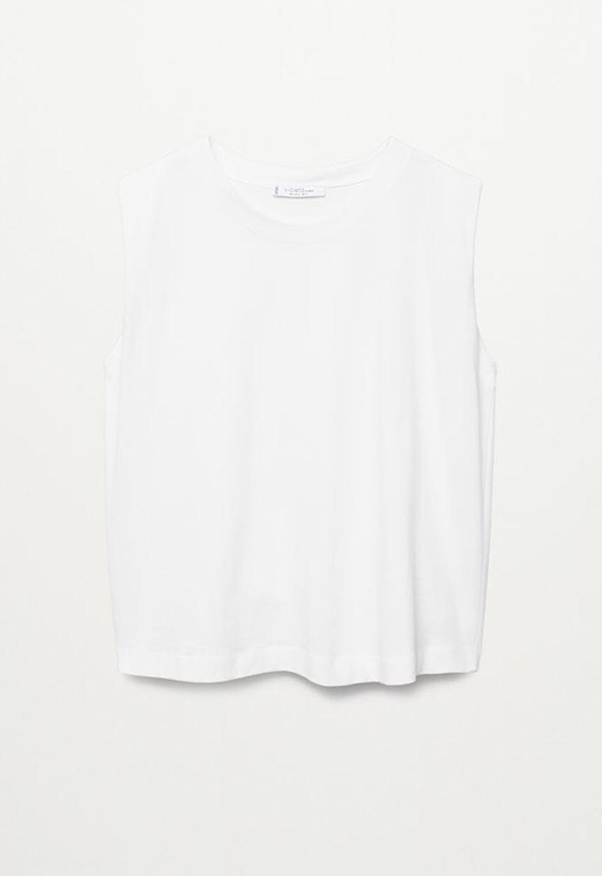 Violeta by Mango - Plus T-shirt muffin - white