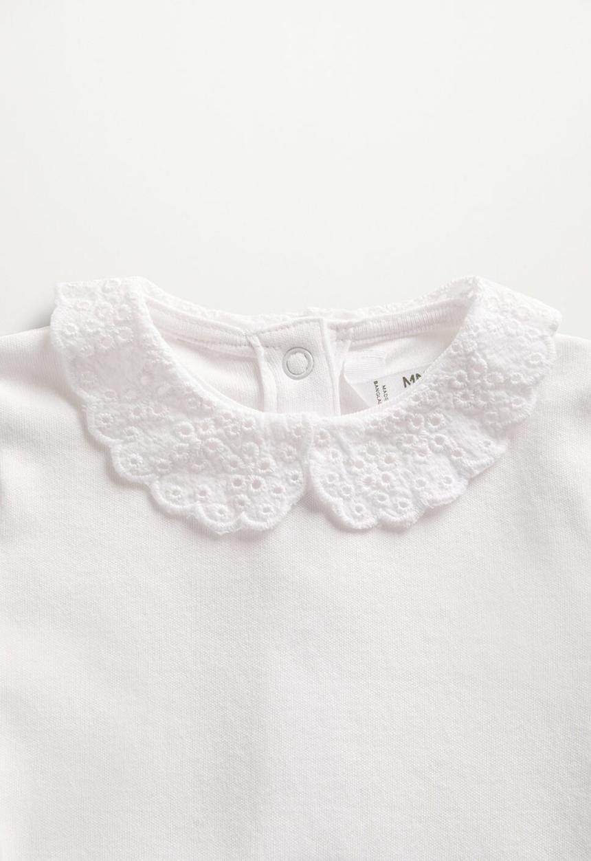 MANGO - Didi long sleeve tee - off white
