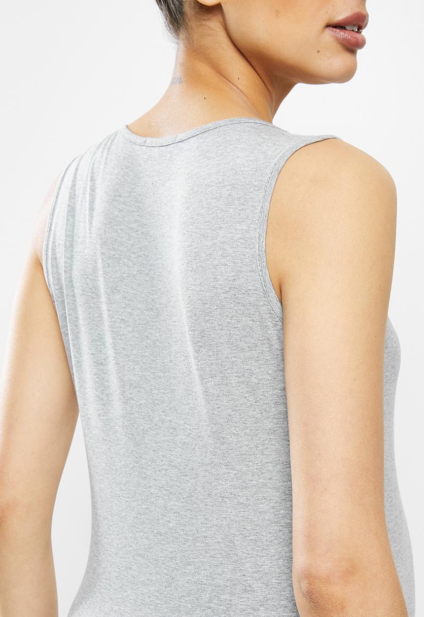edit Maternity - Button down tank - grey