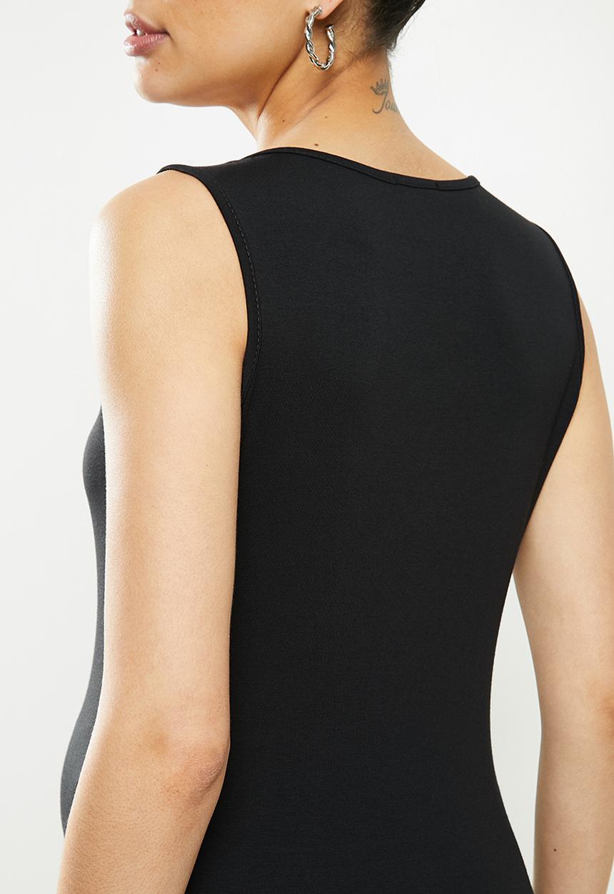 edit Maternity - Button down tank - black