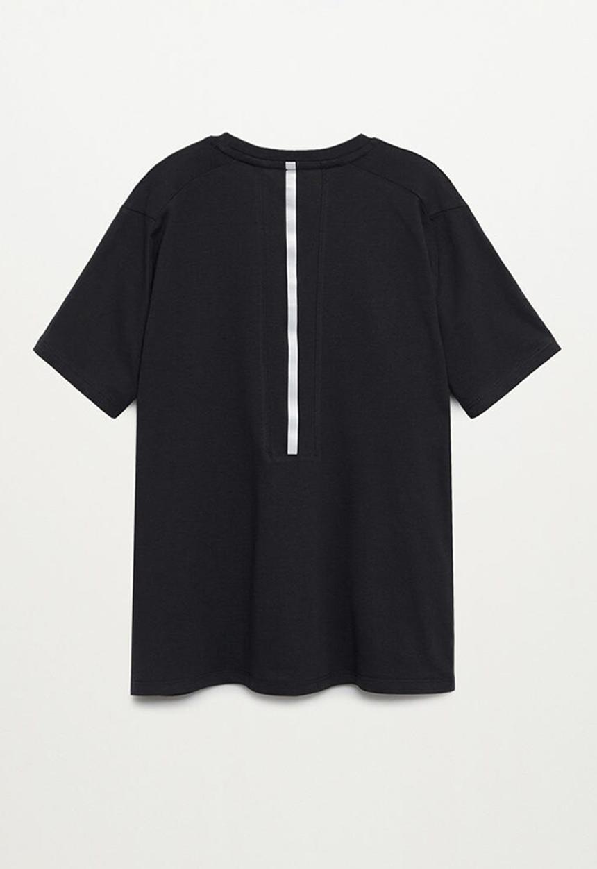 MANGO - T-shirt double - black