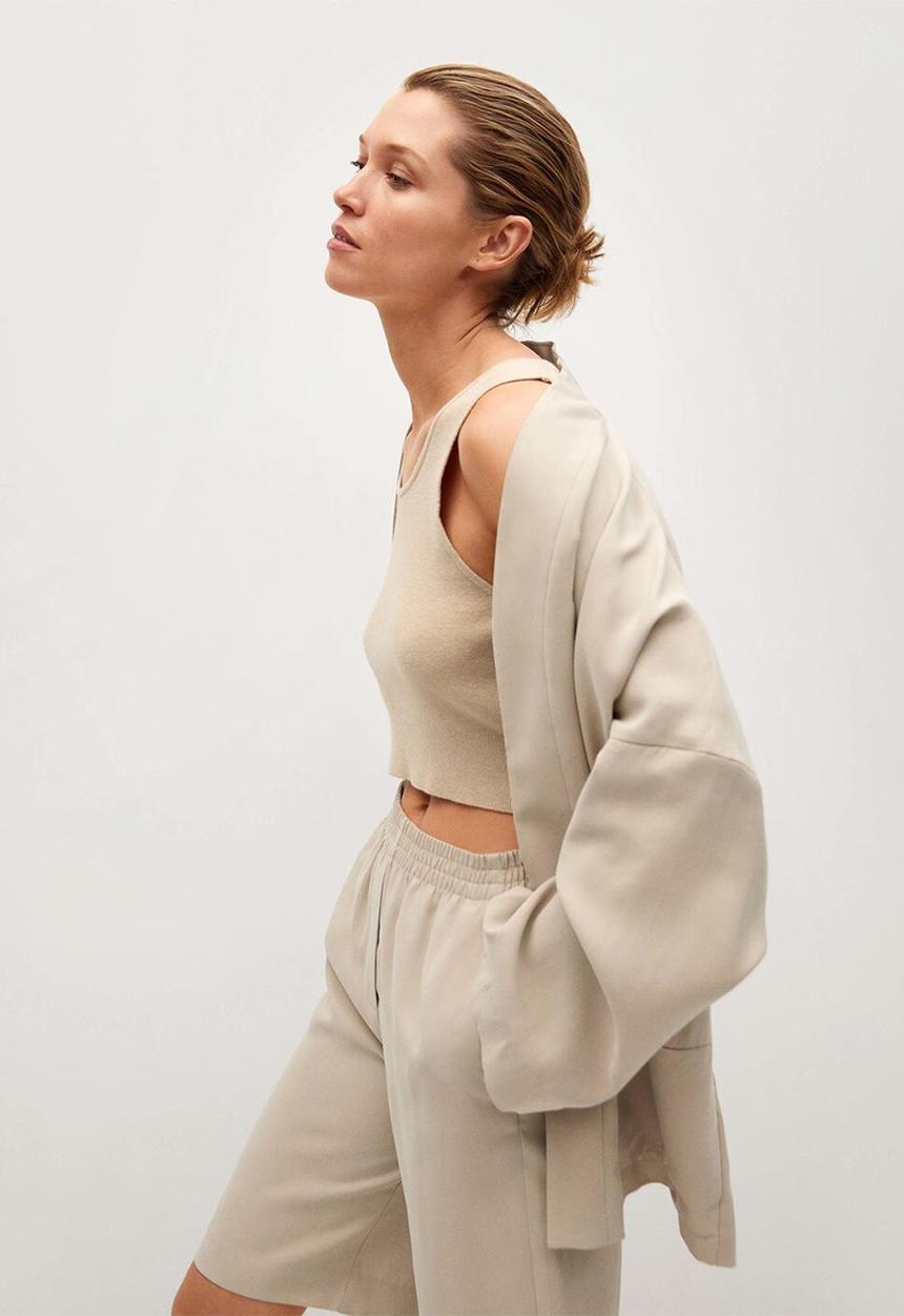 MANGO - Jacket kimo - light beige