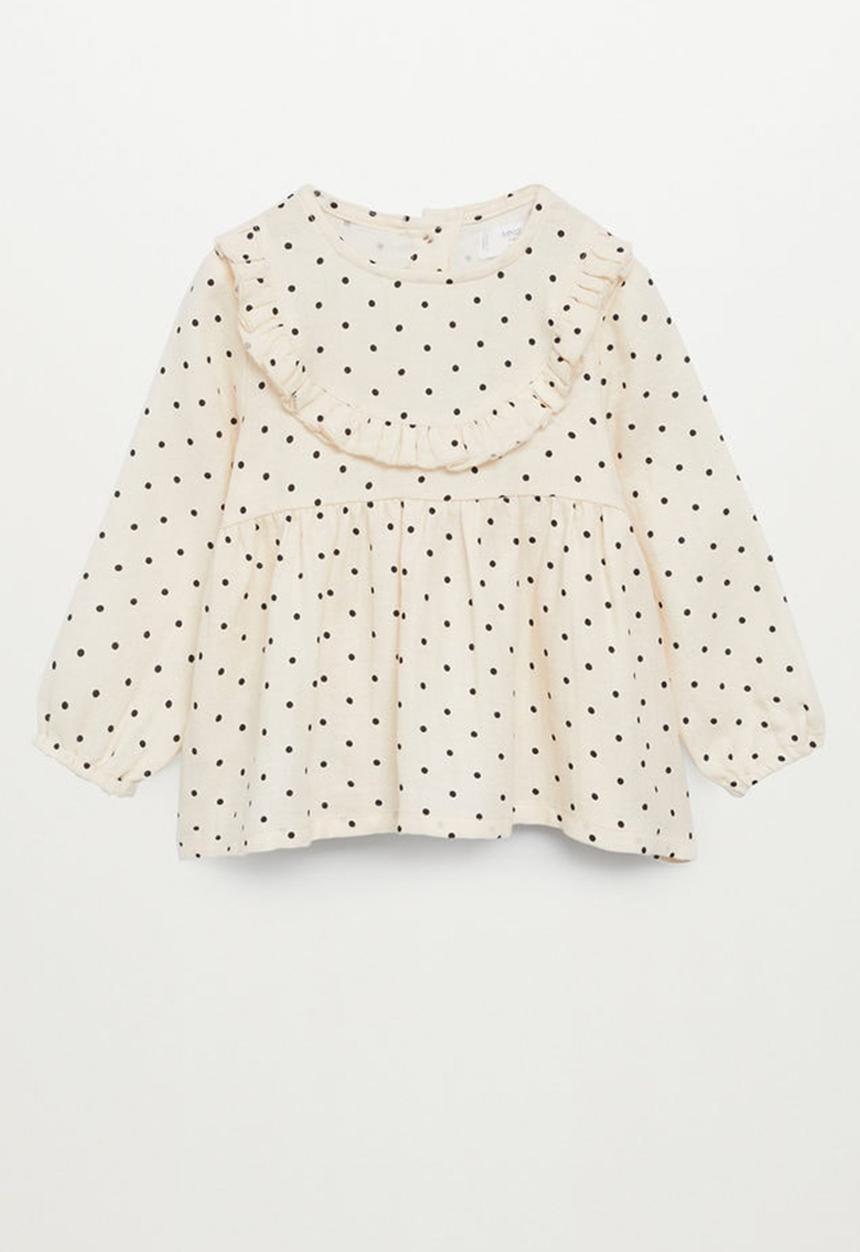 MANGO - Topito long sleeve blouse - off white 