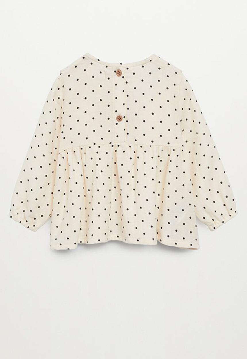 MANGO - Topito long sleeve blouse - off white 