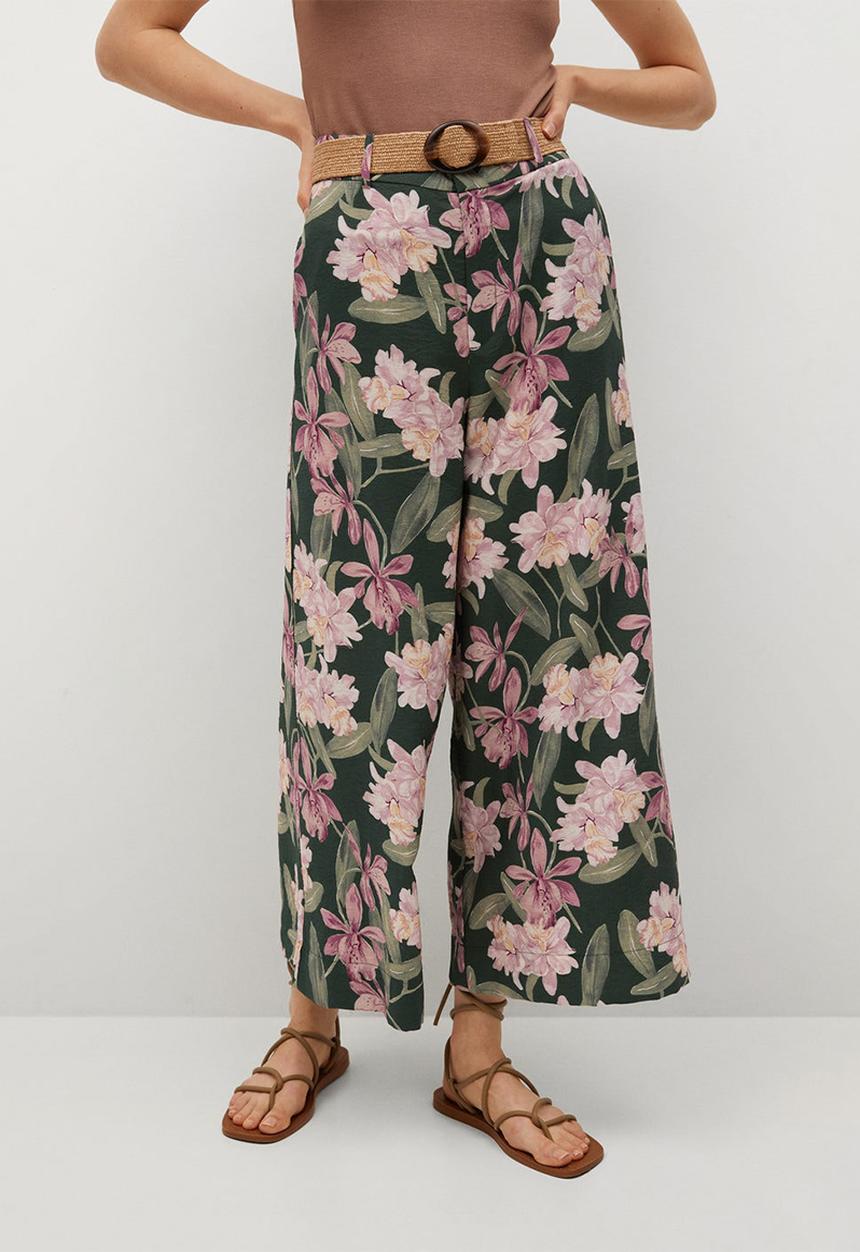 MANGO - Trouser slula - green