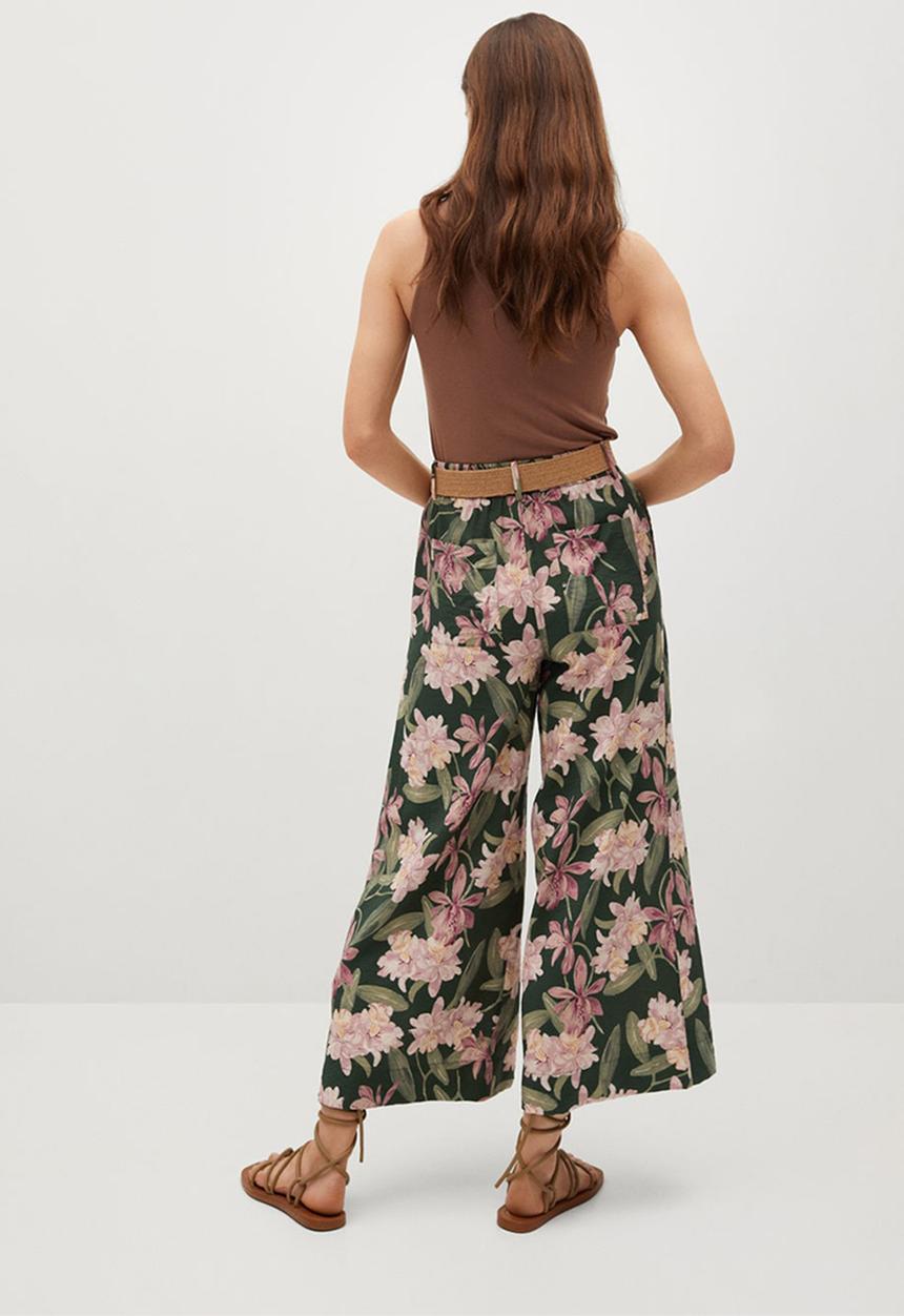 MANGO - Trouser slula - green