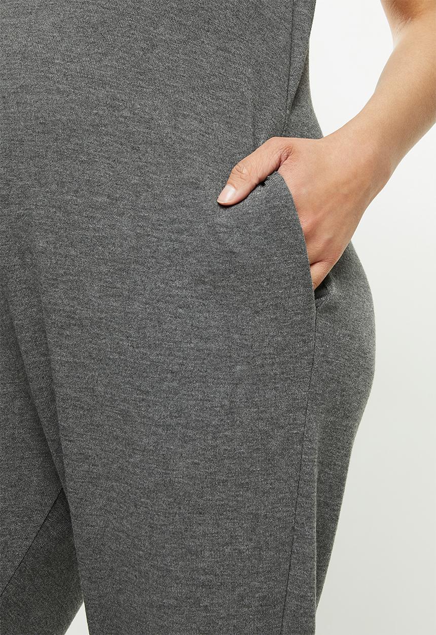 Superbalist - Soft slim leg jumpsuit - charcoal