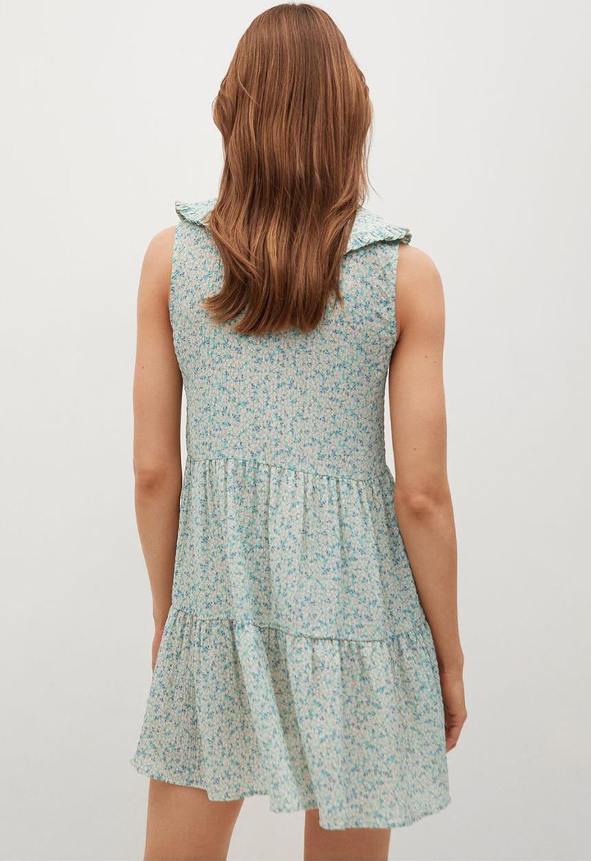 MANGO - Dress collar - green
