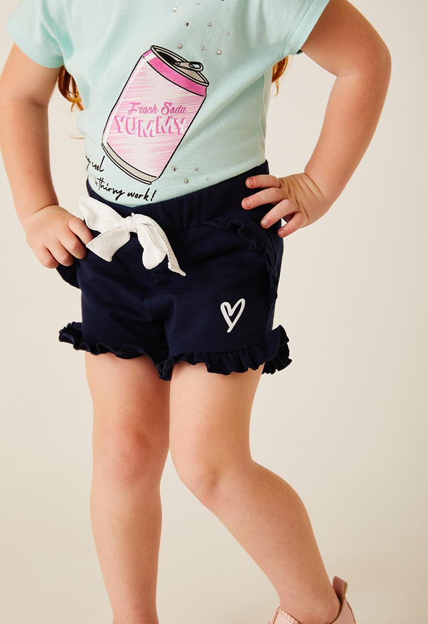 Flyersunion - Frill fleece short  - navy