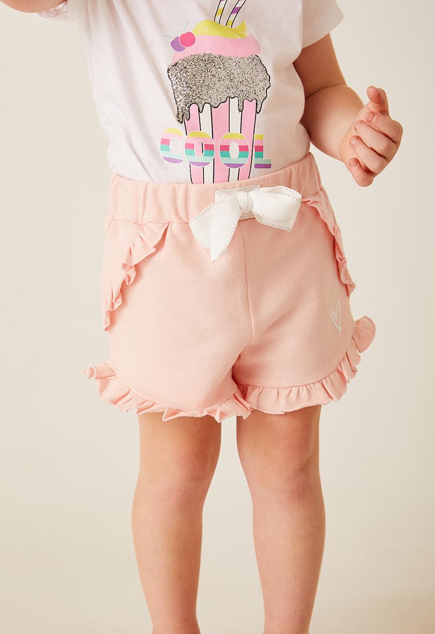 Flyersunion - Frill fleece short - peach