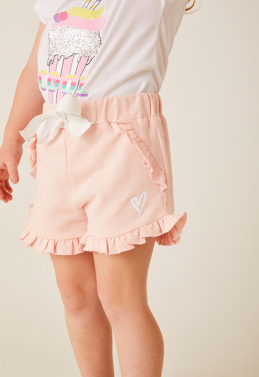 Flyersunion - Frill fleece short - peach