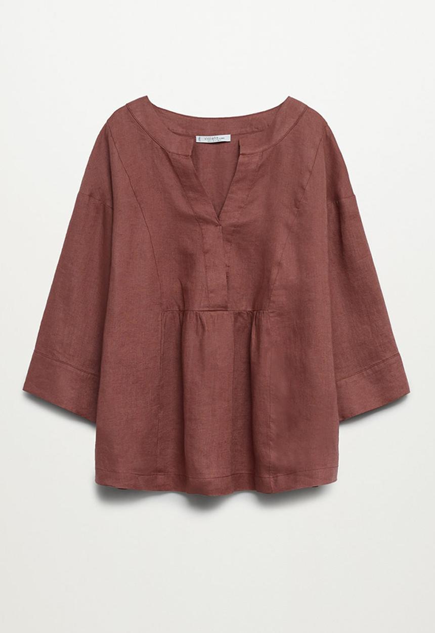 Violeta by Mango - Plus blouse basili8 - pink