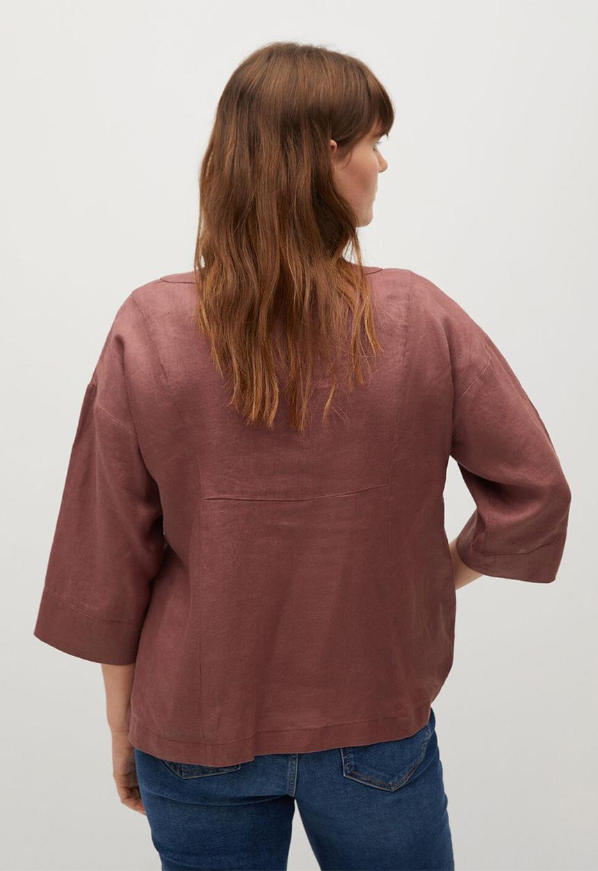 Violeta by Mango - Plus blouse basili8 - pink
