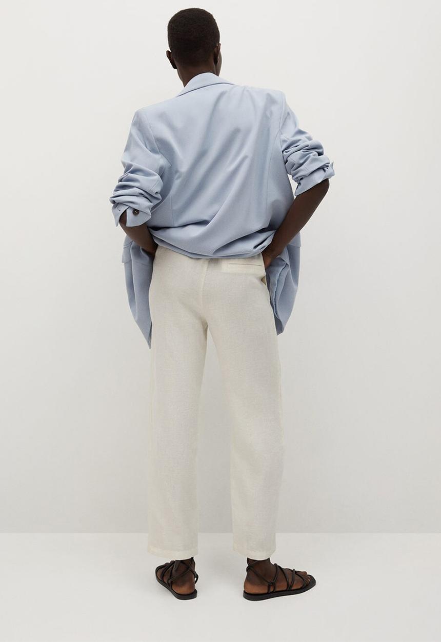 MANGO - Trousers linen - natural