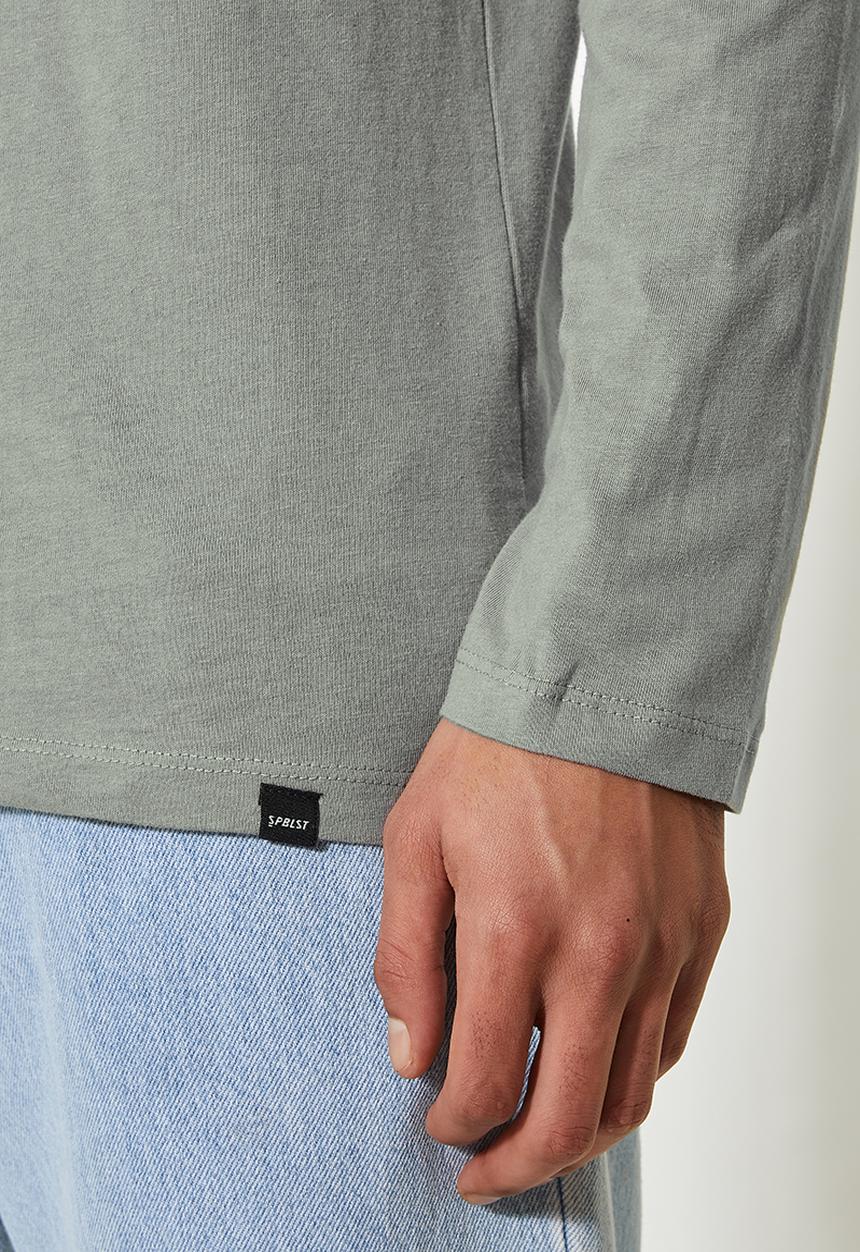 Superbalist - Nate long sleeve crew neck tee - mid grey 