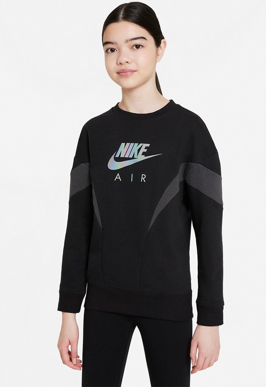 Nike - G nsw air ft bf crew - black & dark smoke grey