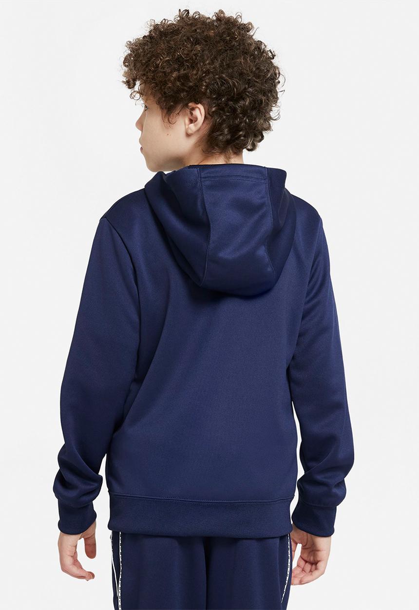 Nike - B nsw repeat pk fz hoodie - navy & white