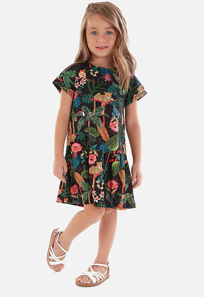 UP Baby - Floral dress - black