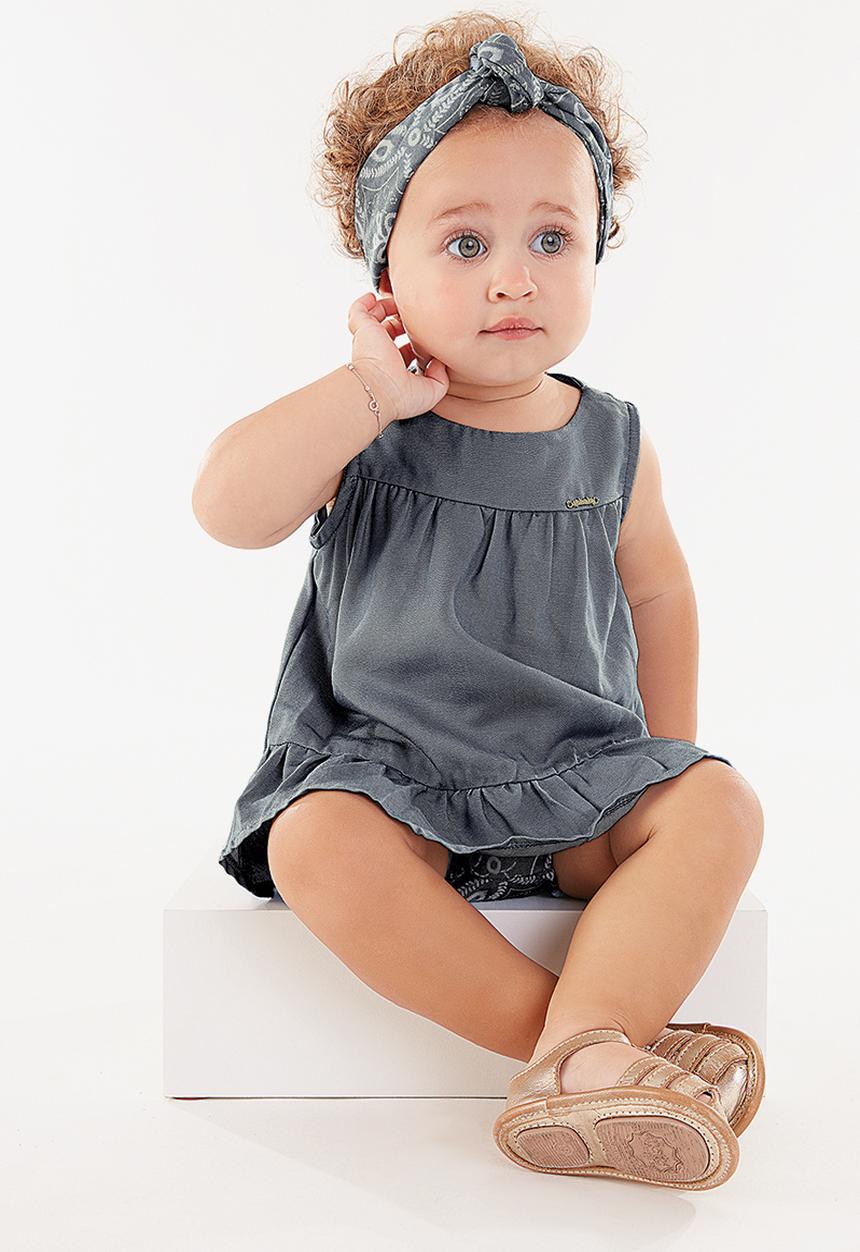 UP Baby - Dress, underwear & headband set - dark blue