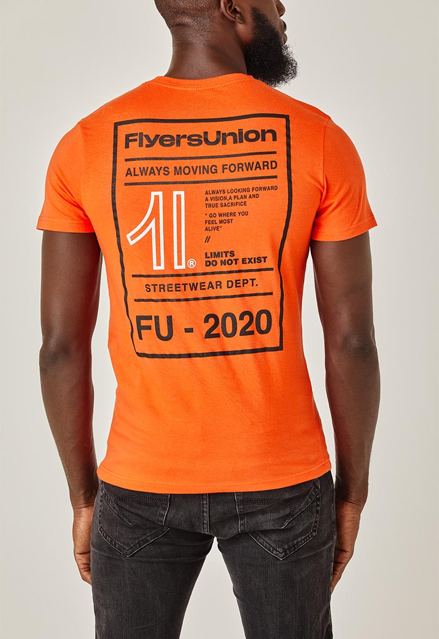 Flyersunion - Regular printed tee - orange