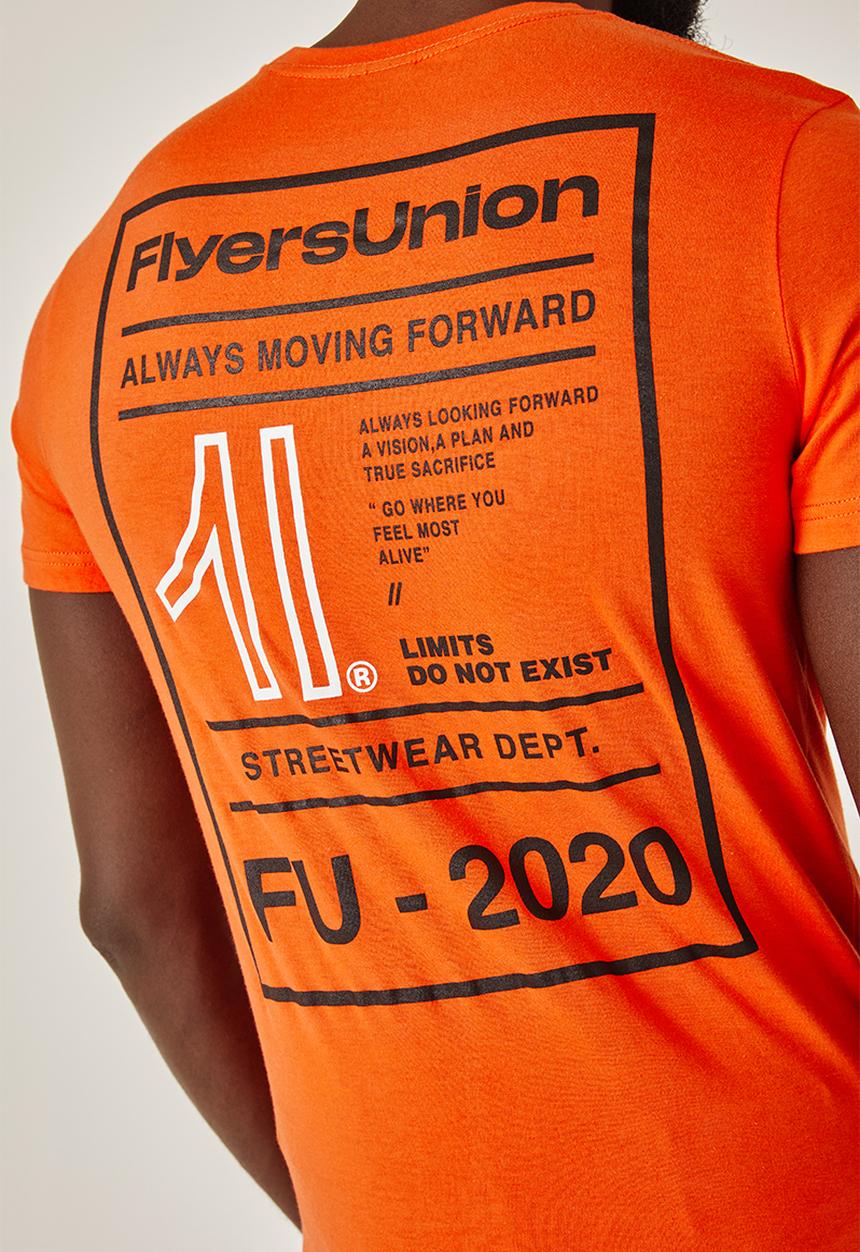 Flyersunion - Regular printed tee - orange