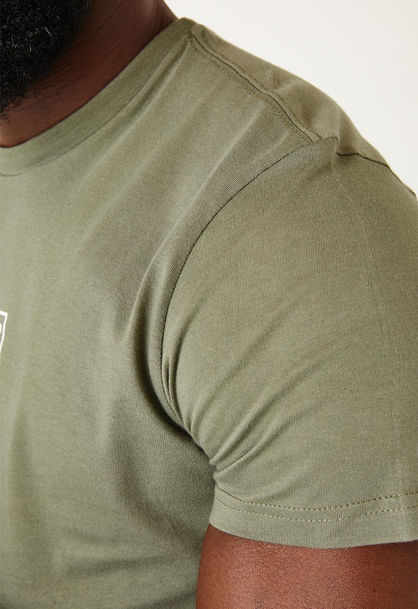 Flyersunion - Regular printed tee - olive