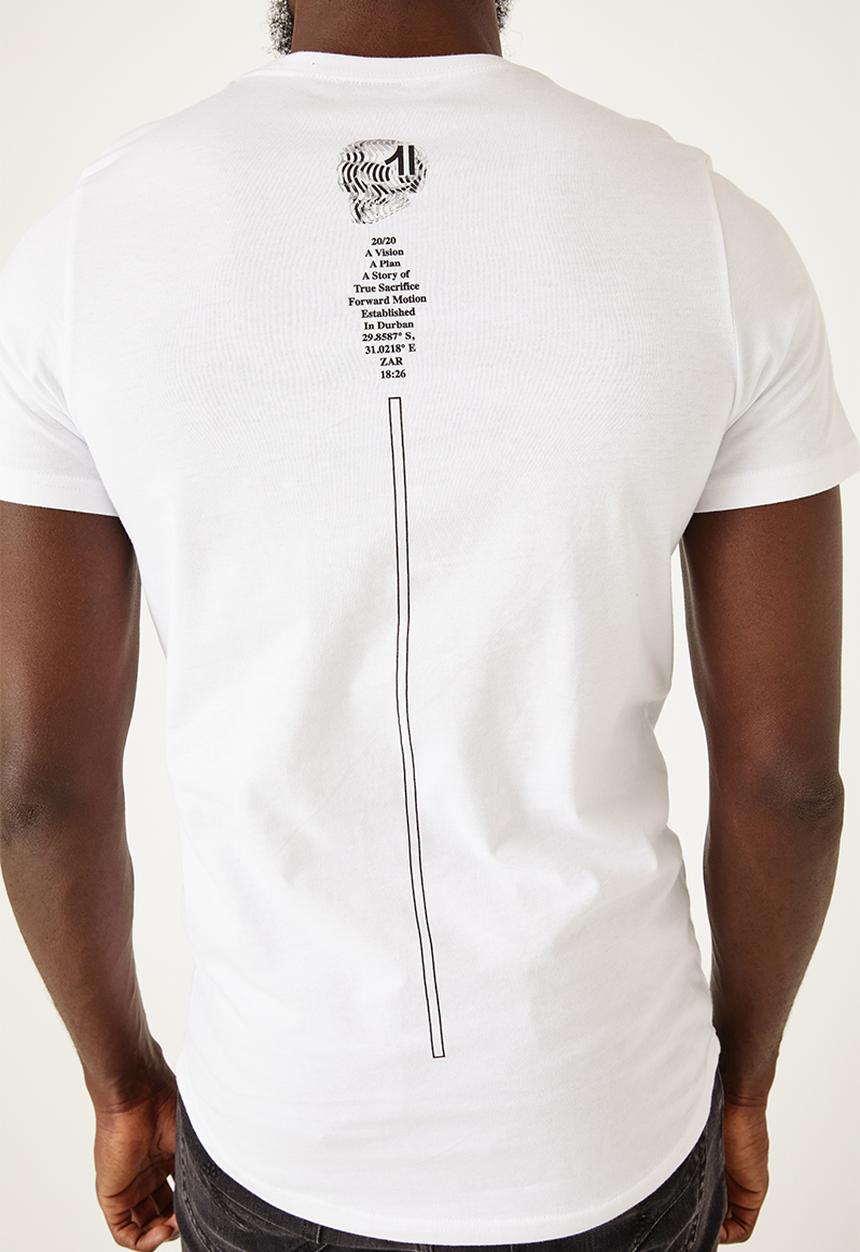 Flyersunion - Longline skull tee - white