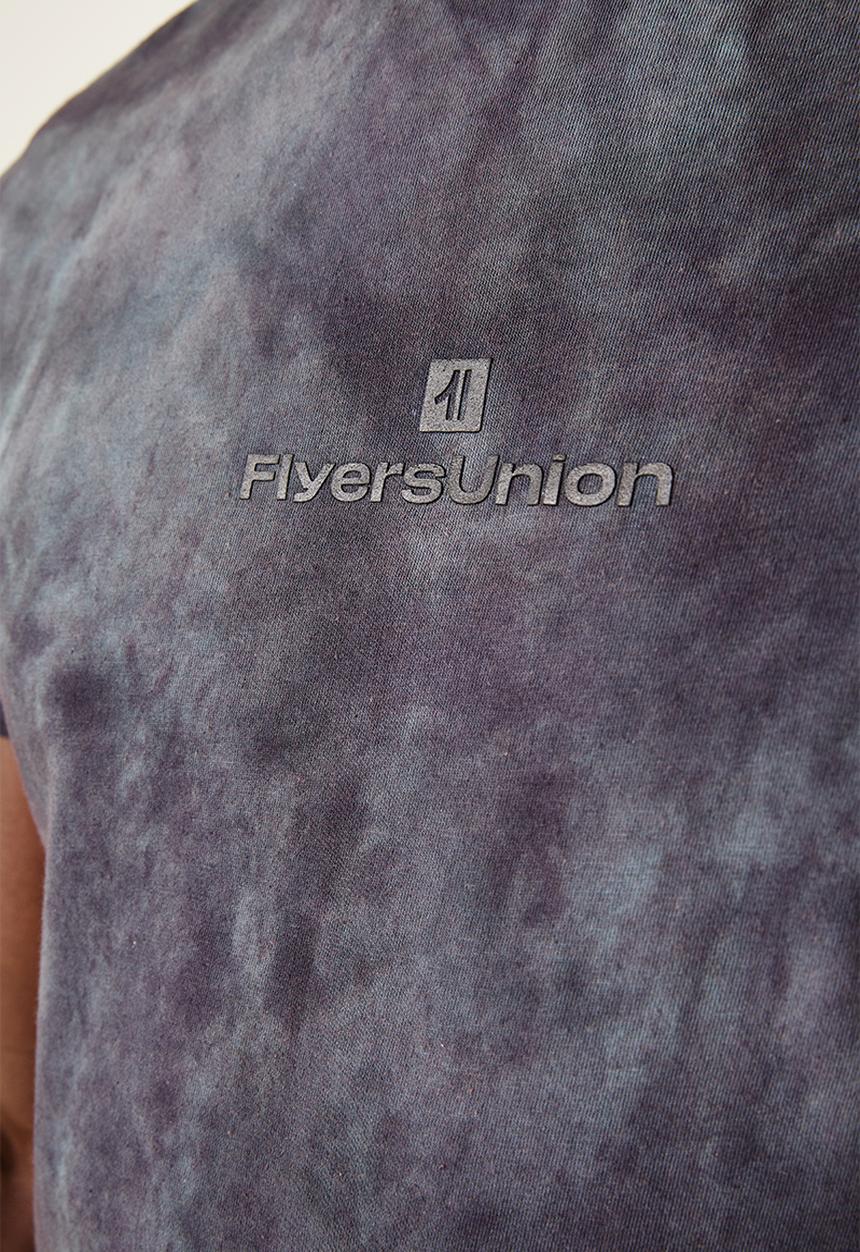 Flyersunion - Longline spectra-dye tee - navy spectra dye