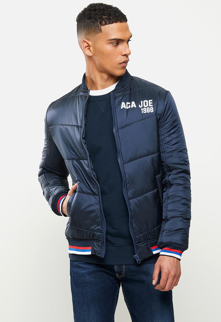 Aca joe zip thru jacket - navy