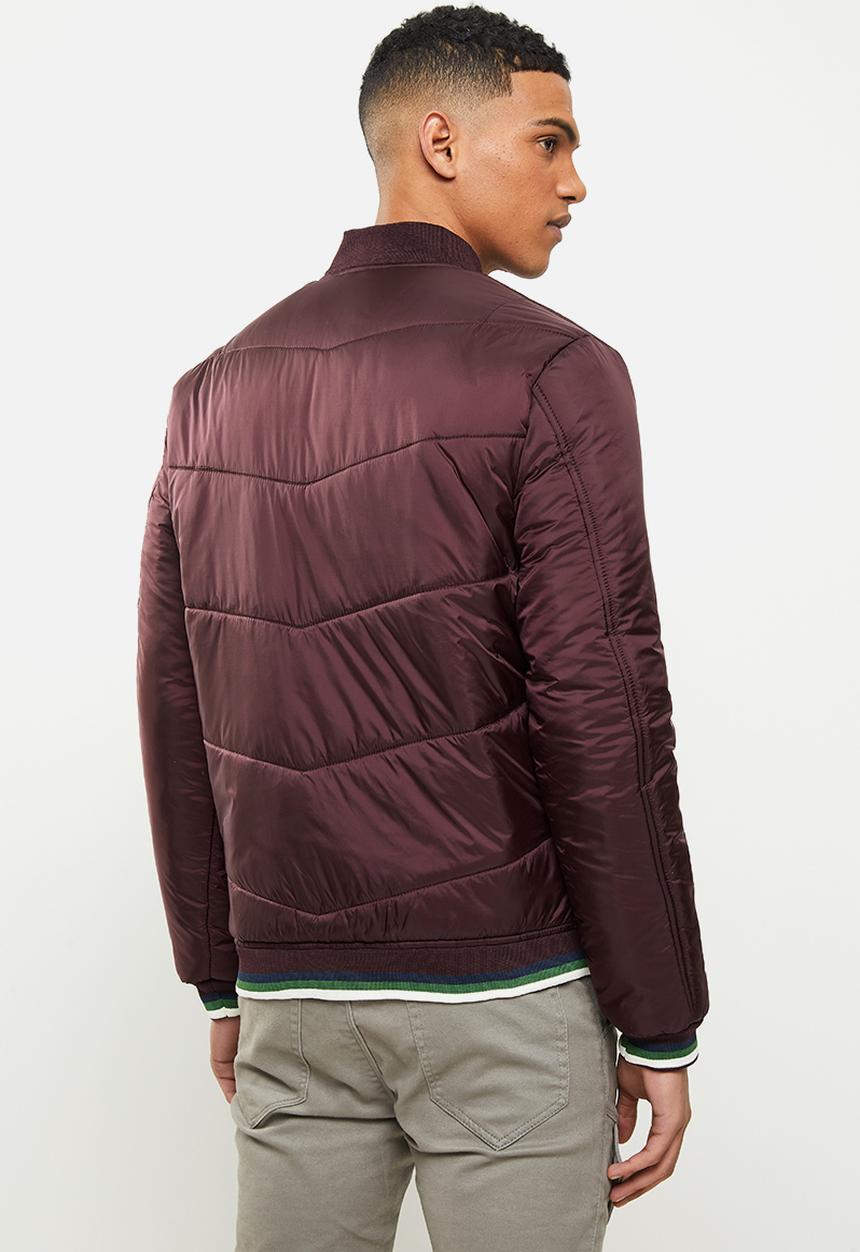 Aca Joe - Aca joe zip thru jacket - burgundy