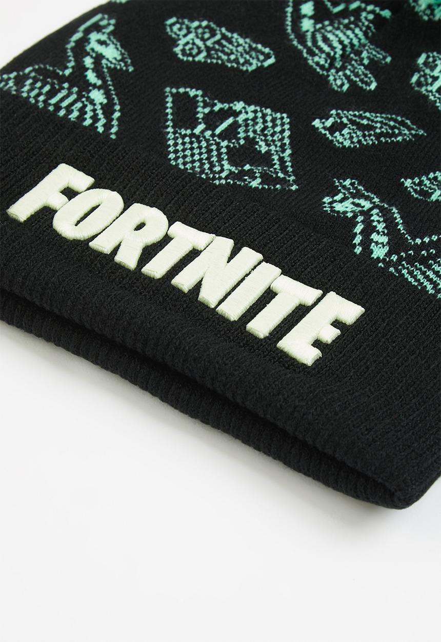 Rebel Republic - Fortnite electro beanie - black & green 