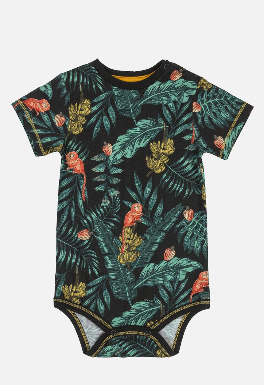 UP Baby - Babygrow with leaves & shorts set - multi