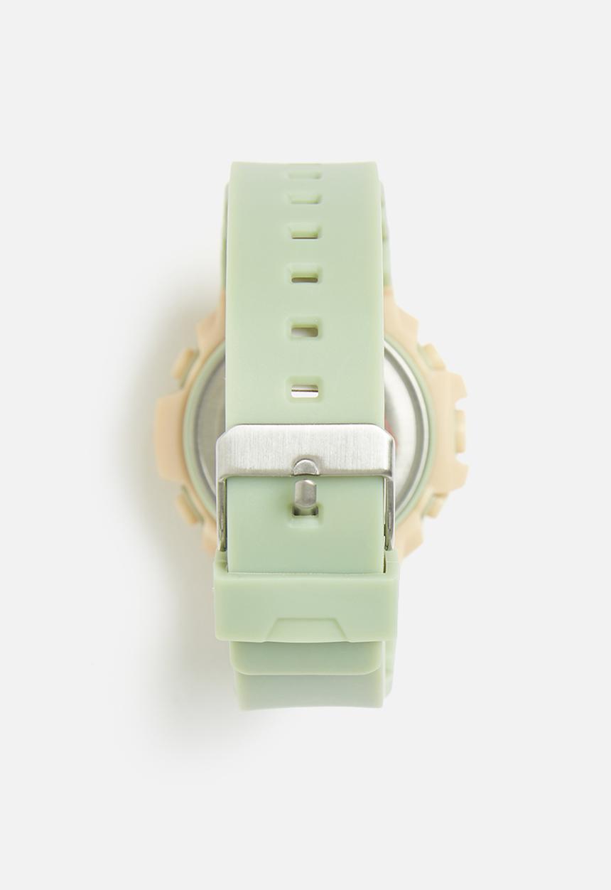 Cool Kids - Urban mid-size digital 50m wr watch - olive & sand