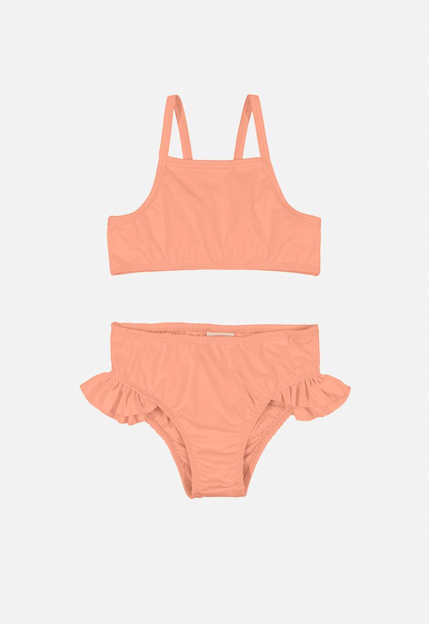Quimby - Girls ruffle bikini set - orange