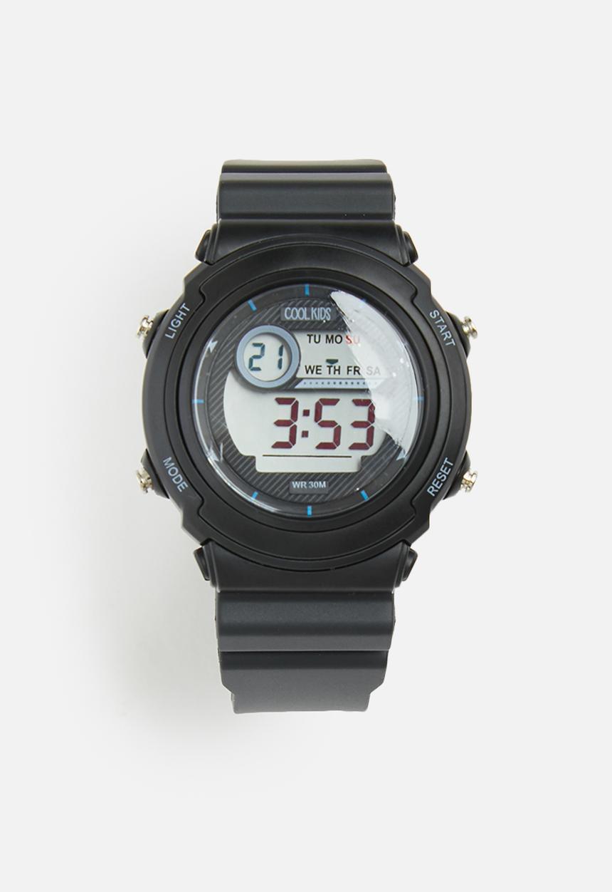 Cool Kids - Kids digital mid-size 30m watch - black
