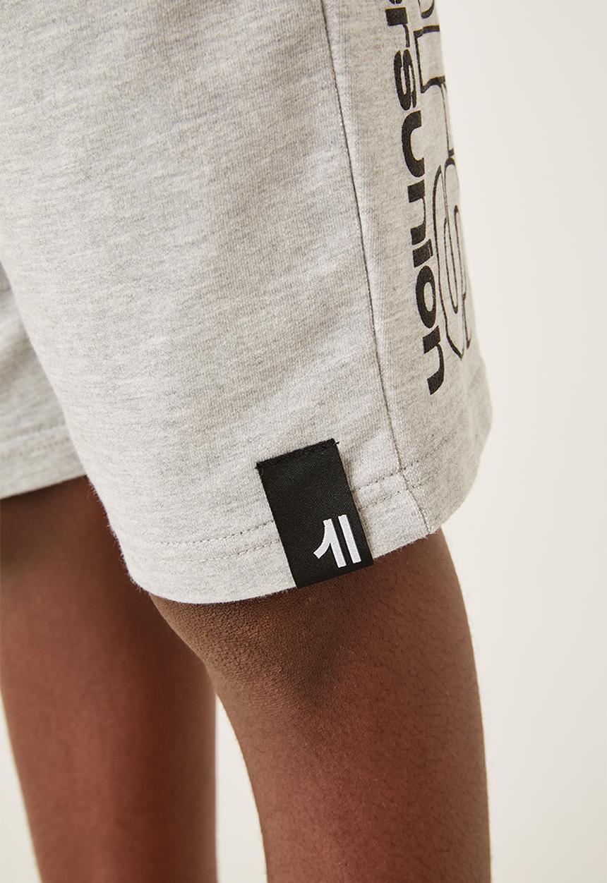 Flyersunion - Fleece knit short - grey melange