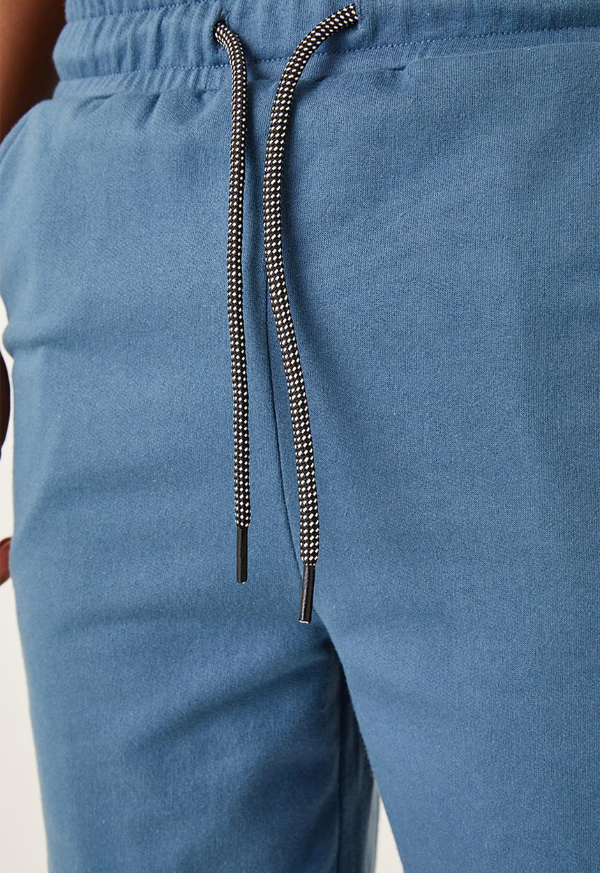 Flyersunion - Fleece knit short - denim blue