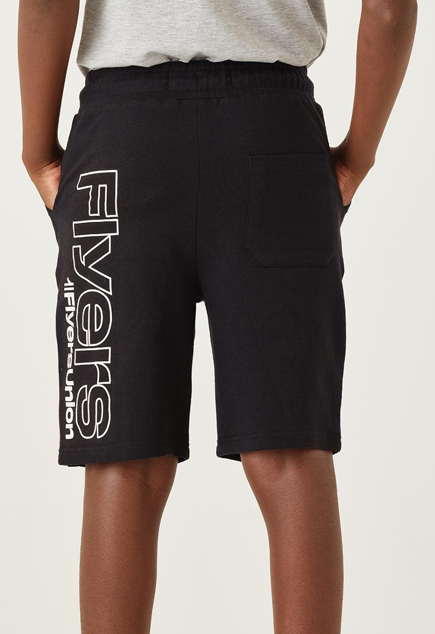 Flyersunion - Fleece knit short - black