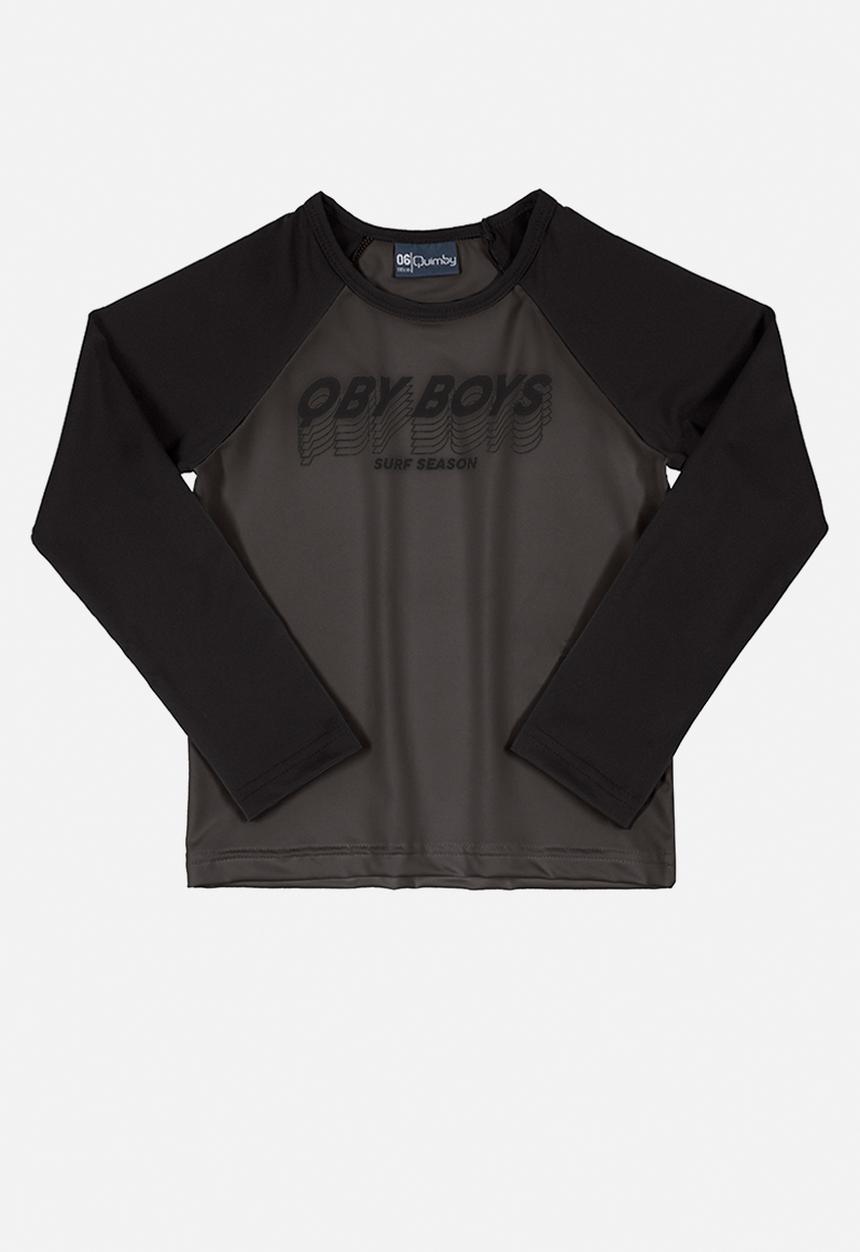 Quimby - Boys swimming tee - dark grey