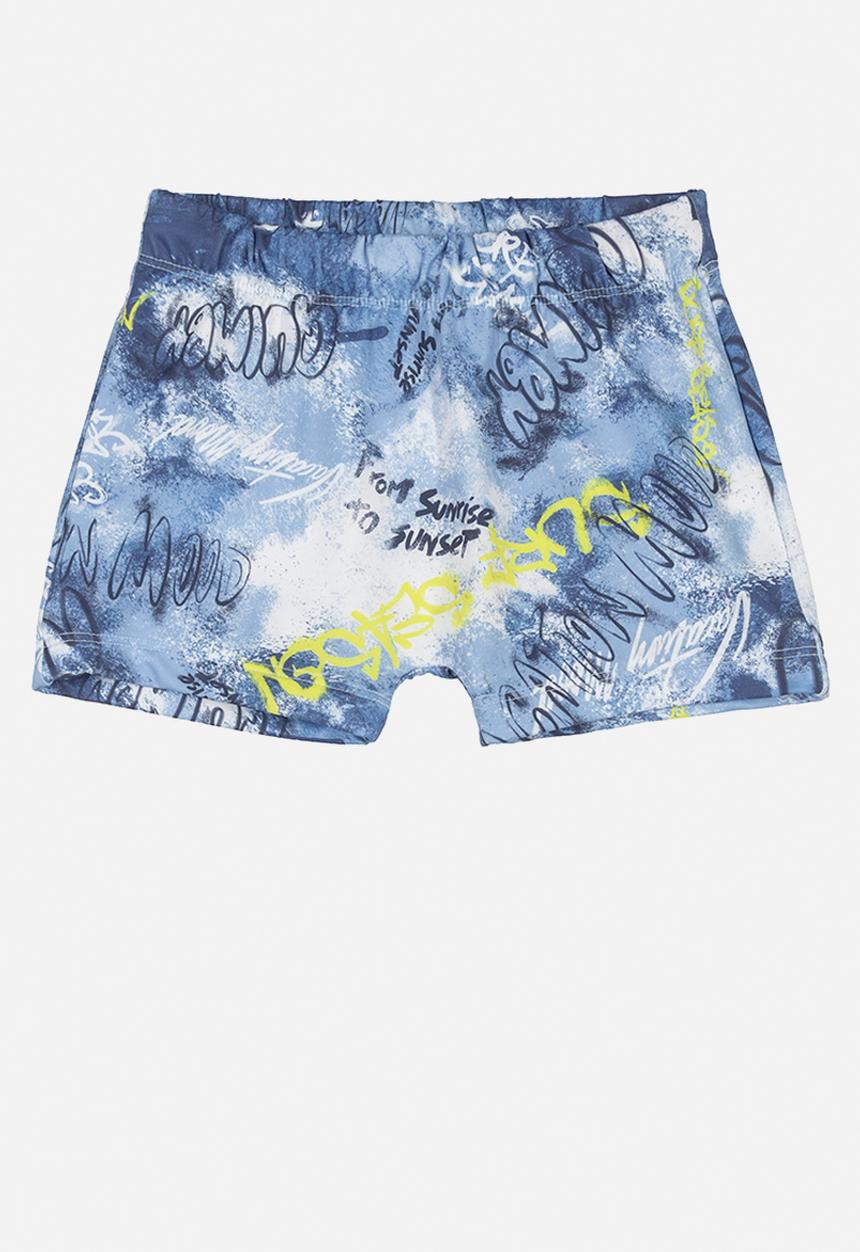 Quimby - Boys swimming tee & shorts set - dark blue