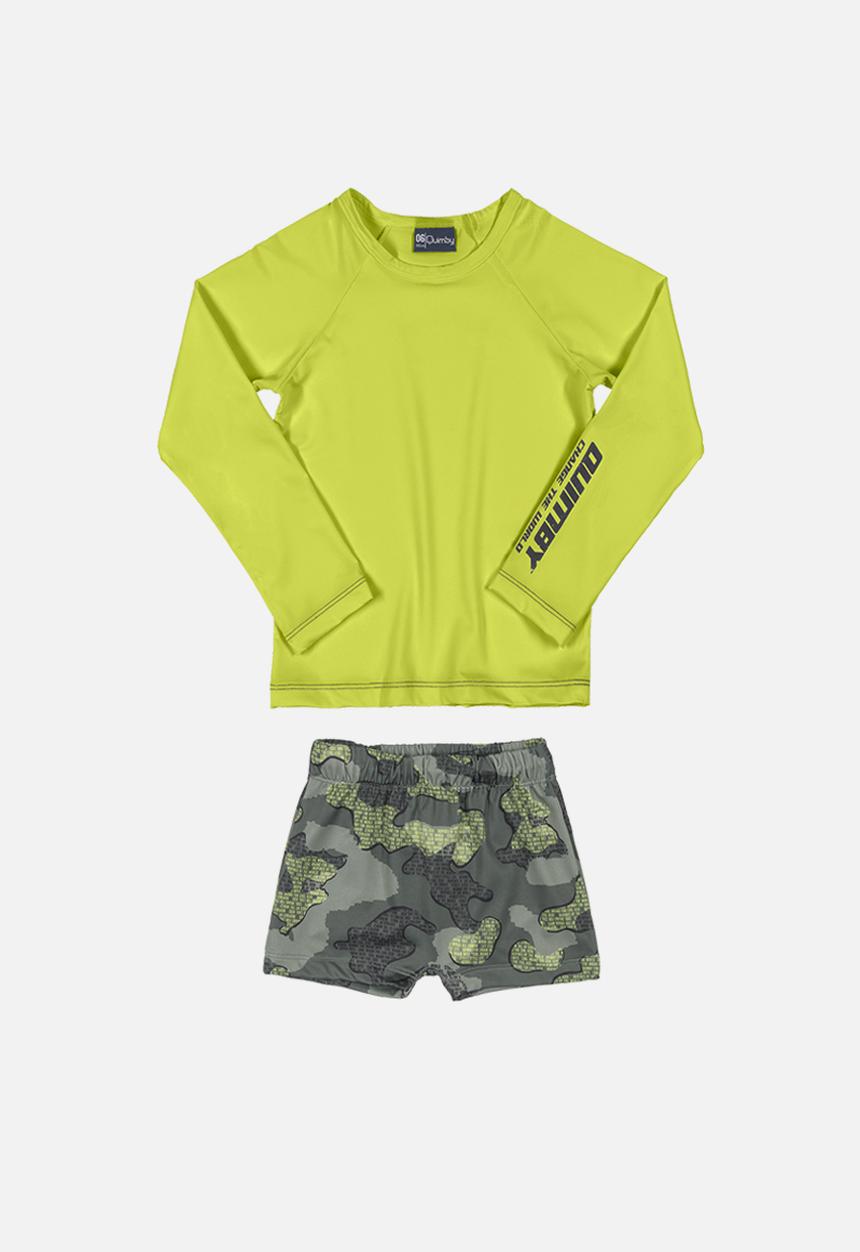Quimby - Boys swimming tee & shorts set - green