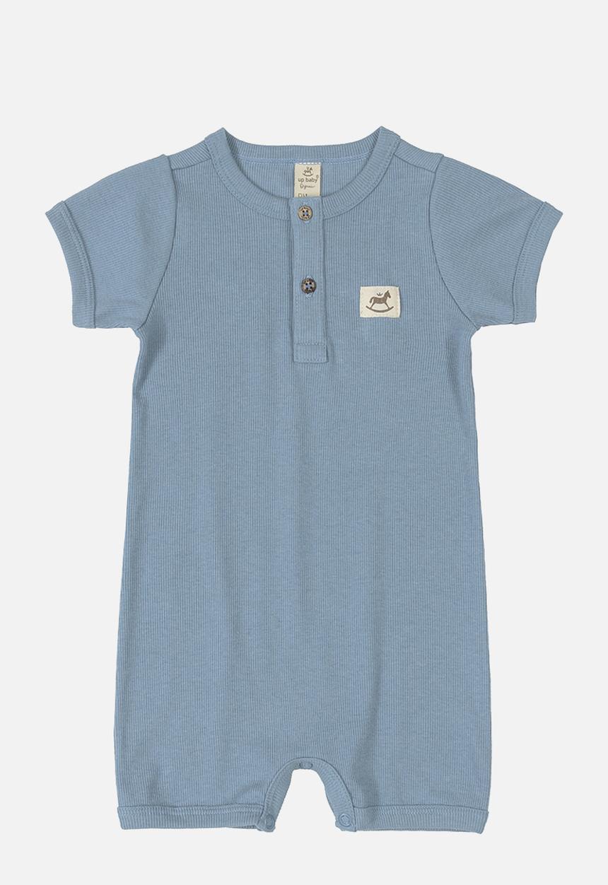 UP Baby - Baby ribbed romper - blue