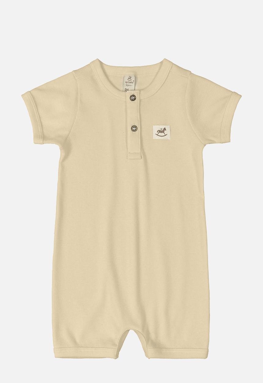 UP Baby - Baby ribbed romper - light yellow