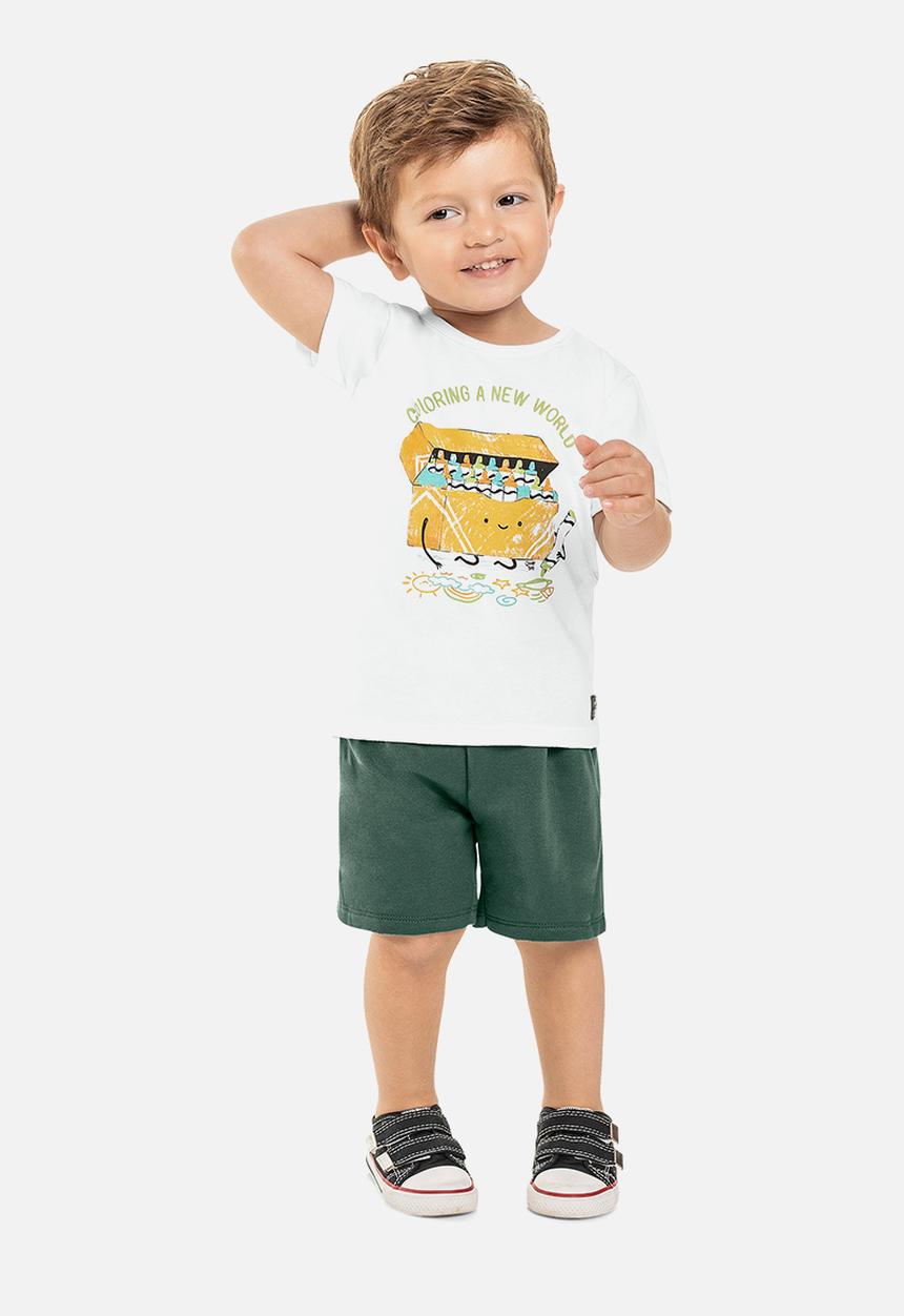 Quimby - Boys new world tee - white