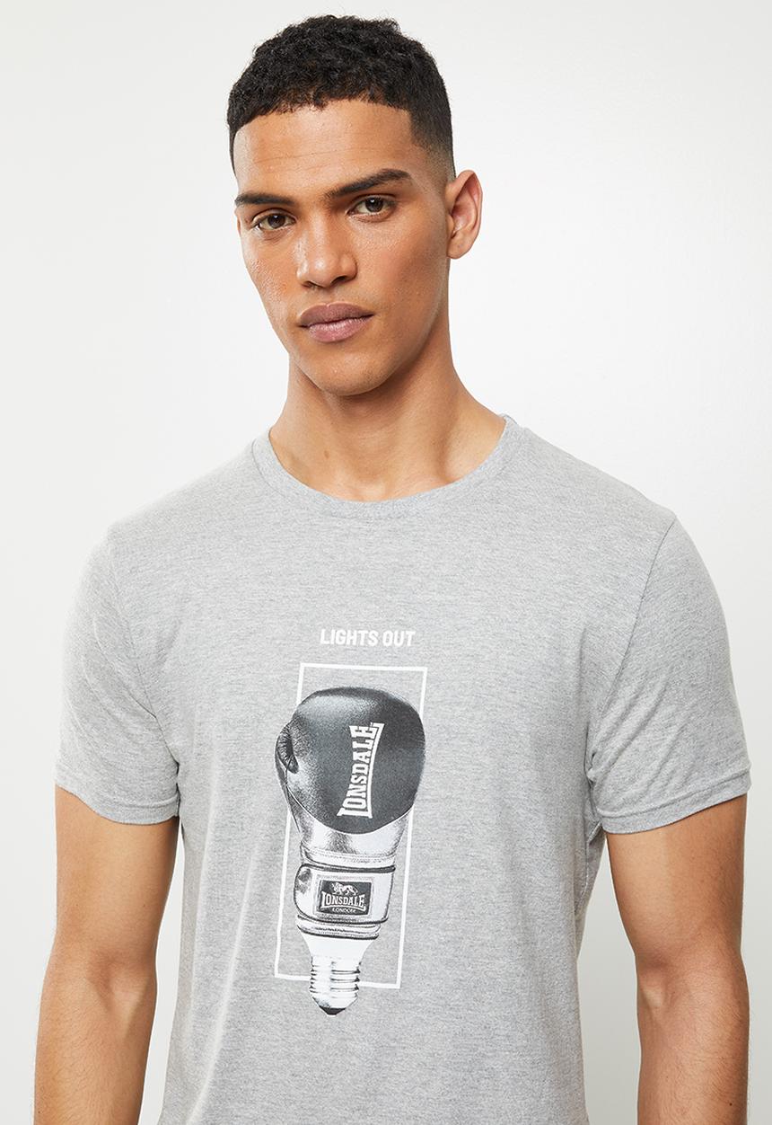 Lonsdale - Lights out crew neck tee - grey