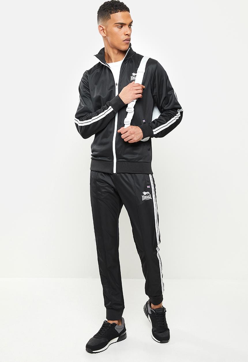 Lonsdale - Angels entry tracksuit - black & white 