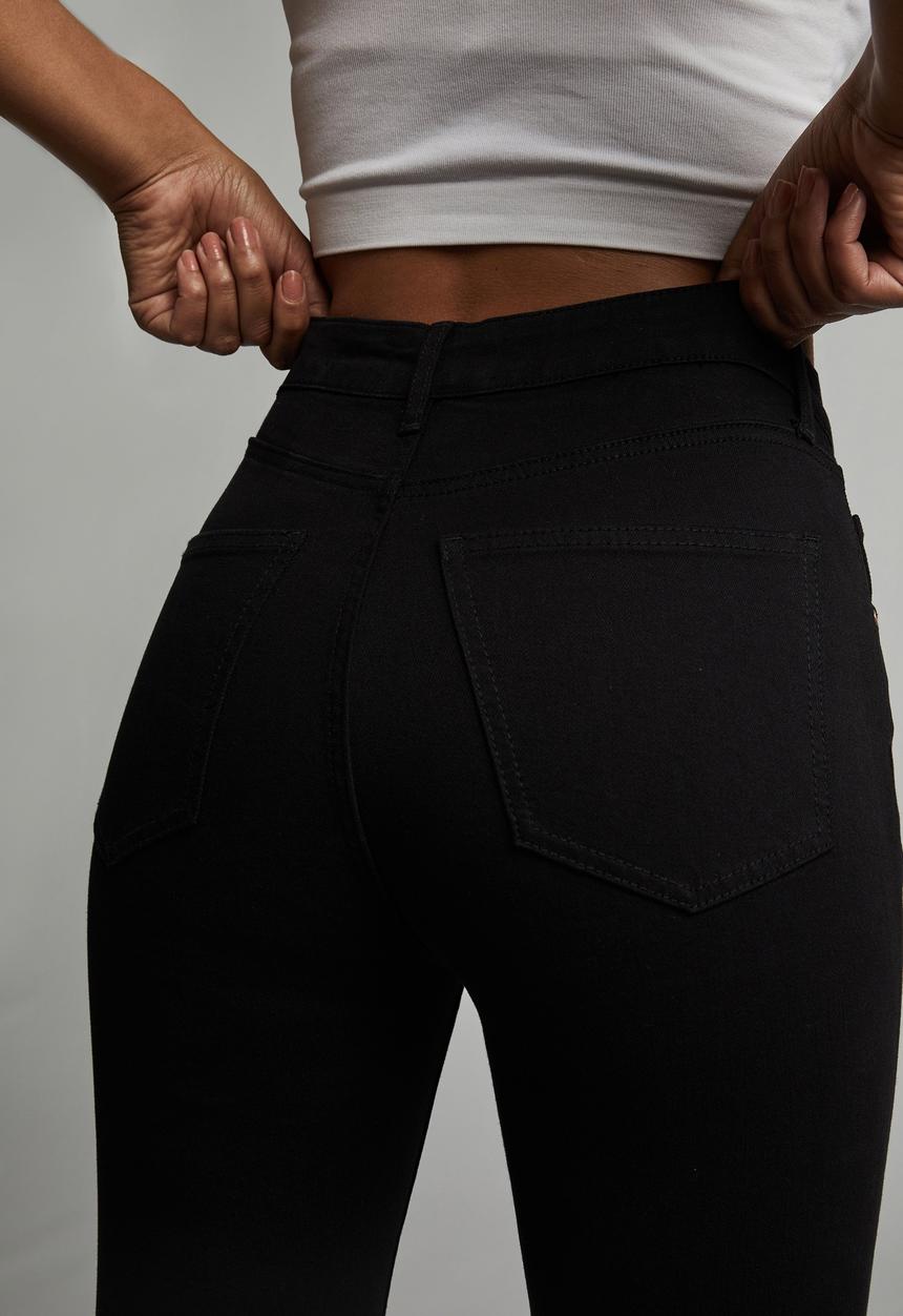 Cotton On - High rise cropped skinny jean - black